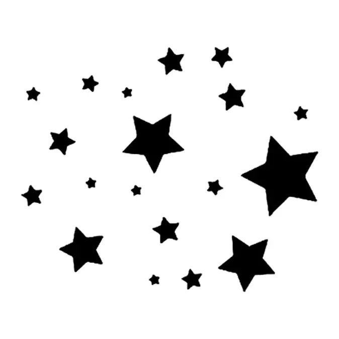 Tatuagem temporária Estrelas e Constelações — Chuva de estrelas. Inclui estrelas