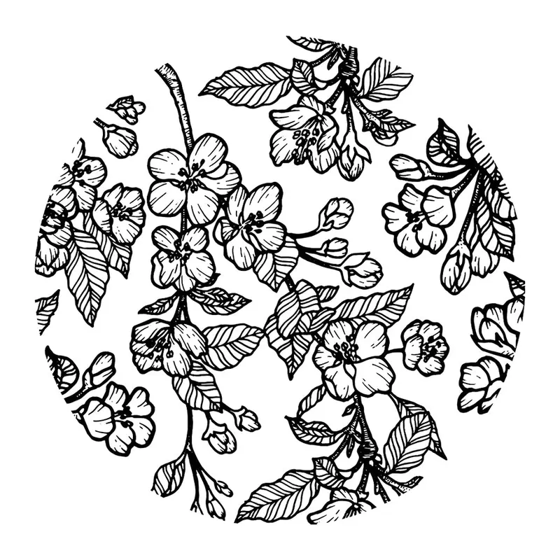 Tatuagem temporária Flores — Círculo de flores. Inclui flores