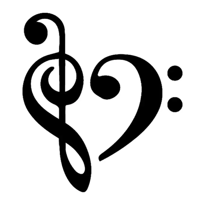 Tatuagem temporária Música — Clave de sol e de fá. Inclui claves