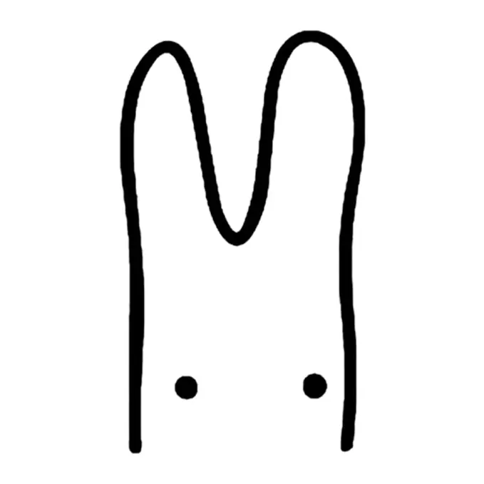 Tatuagem temporária Bichinhos Fofos — Coelho minimalista. Inclui coelho