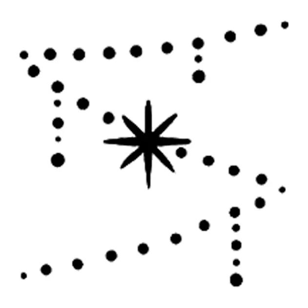 Tatuagem temporária Estrelas e Constelações — Constelação com pontos. Inclui estrela, pontos