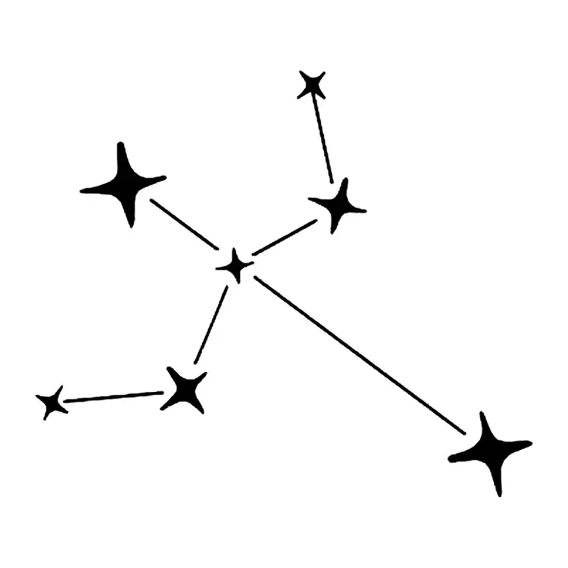 Tatuagem temporária Estrelas e Constelações — Constelação de estrelas. Inclui estrelas