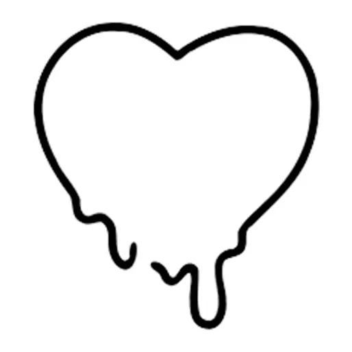Tatuagem temporária Corações e Amor — Coração derretendo. Inclui coração