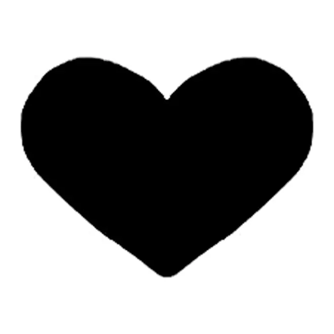 Tatuagem temporária Corações e Amor — Coração preto. Inclui coração