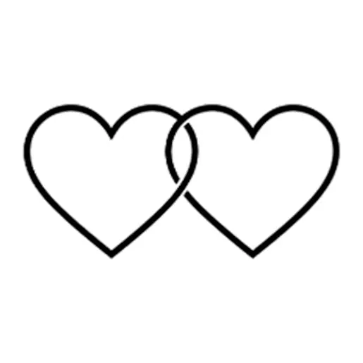 Tatuagem temporária Corações e Amor — Corações entrelaçados. Inclui corações