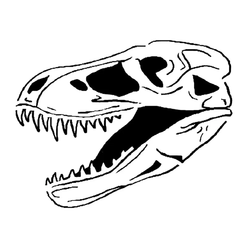 Tatuagem temporária Animais Selvagens — Crânio de T-rex. Inclui t-rex, crânio