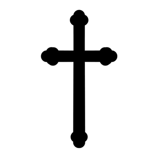 Tatuagem temporária Espiritual e Religioso — Cruz preta — Modelo 1. Inclui cruz