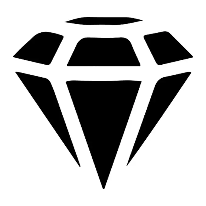 Tatuagem temporária Objetos — Diamante preto. Inclui diamante