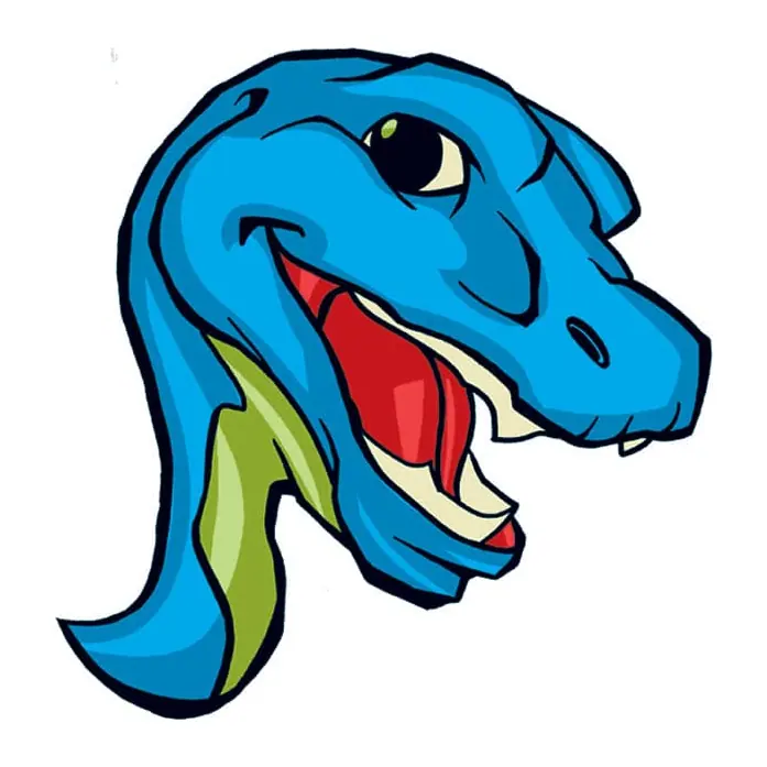 Tatuagem temporária Animais Selvagens — Dinossauro azul. Inclui dinossauro