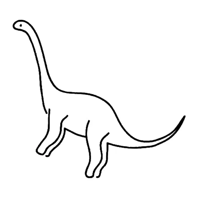 Tatuagem temporária Animais Selvagens — Dinossauro de pescoço longo. Inclui dinossauro