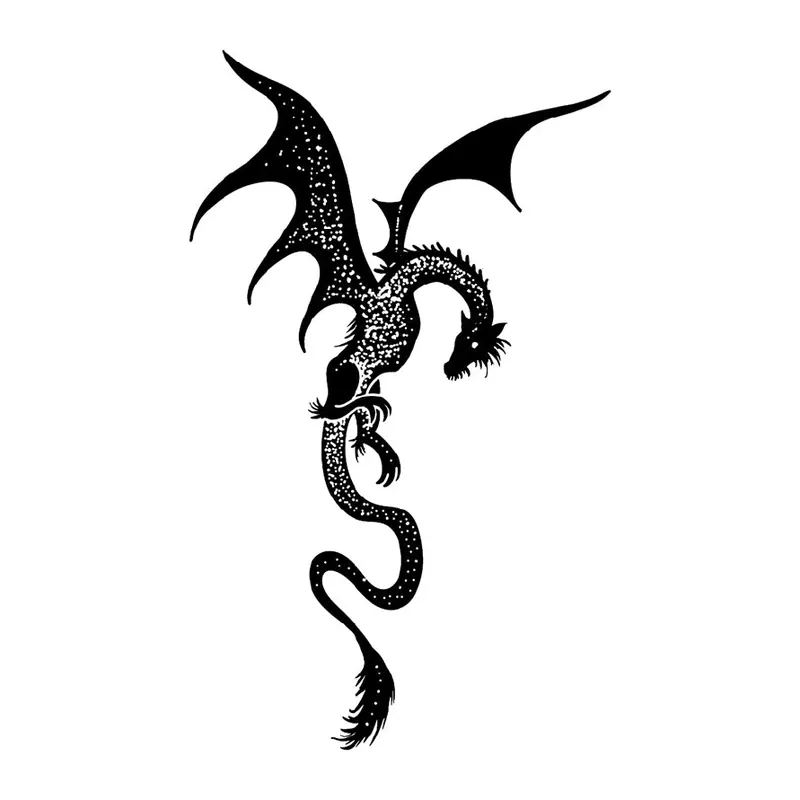 Tatuagem temporária Dragões e Fantasia — Dragão alado. Inclui dragão