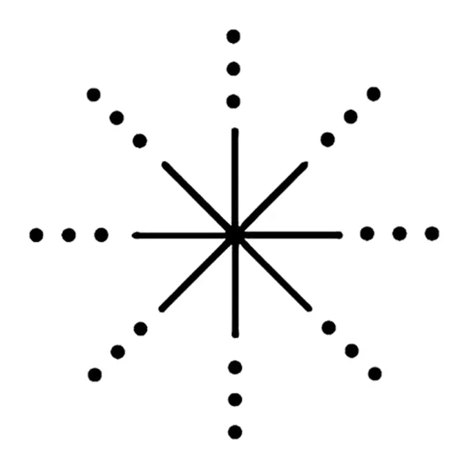 Tatuagem temporária Estrelas e Constelações — Estrela de pontos. Inclui estrela