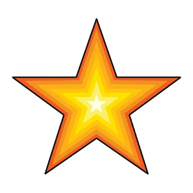 Tatuagem temporária Estrelas e Constelações — Estrela dourada. Inclui estrela