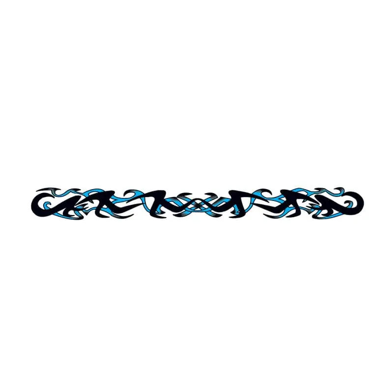 Tatuagem temporária Tribal e Nórdico — Faixa tribal azul — Modelo 1. Inclui faixa