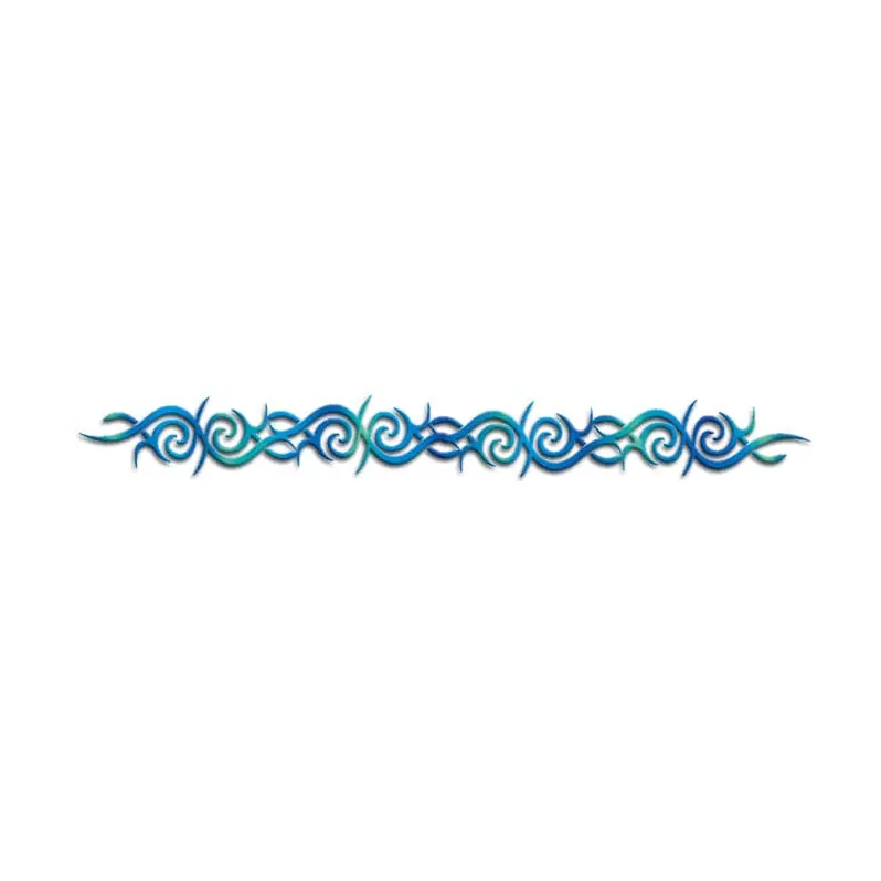 Tatuagem temporária Tribal e Nórdico — Faixa tribal azul — Modelo 2. Inclui faixa