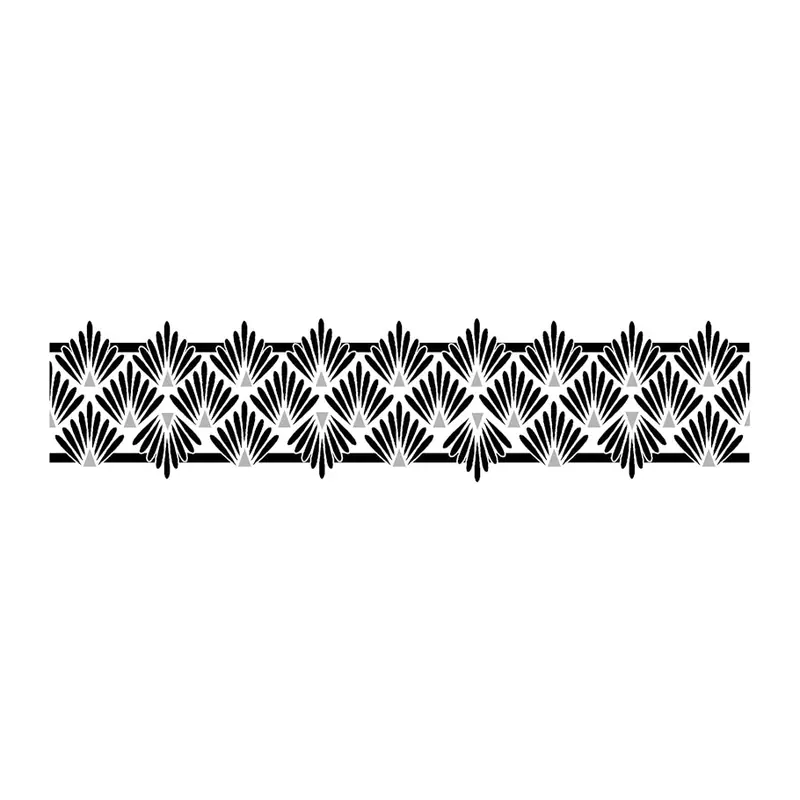 Tatuagem temporária Tribal e Nórdico — Faixa tribal de folhas. Inclui folhas