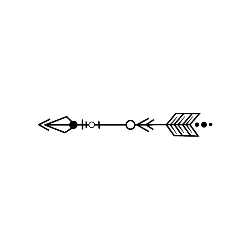 Tatuagem temporária Símbolos — Flecha ornamentada horizontal. Inclui flecha