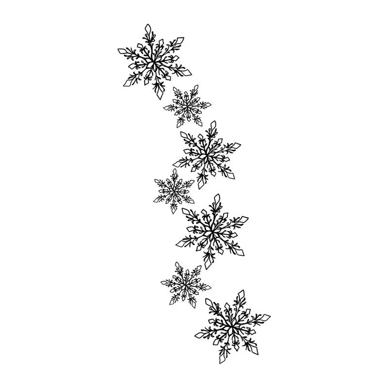 Tatuagem temporária Símbolos — Flocos de neve. Inclui flocos de neve