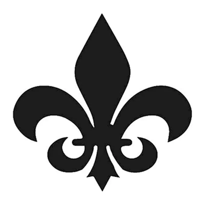 Tatuagem temporária Símbolos — Flor-de-lis. Inclui flor-de-lis