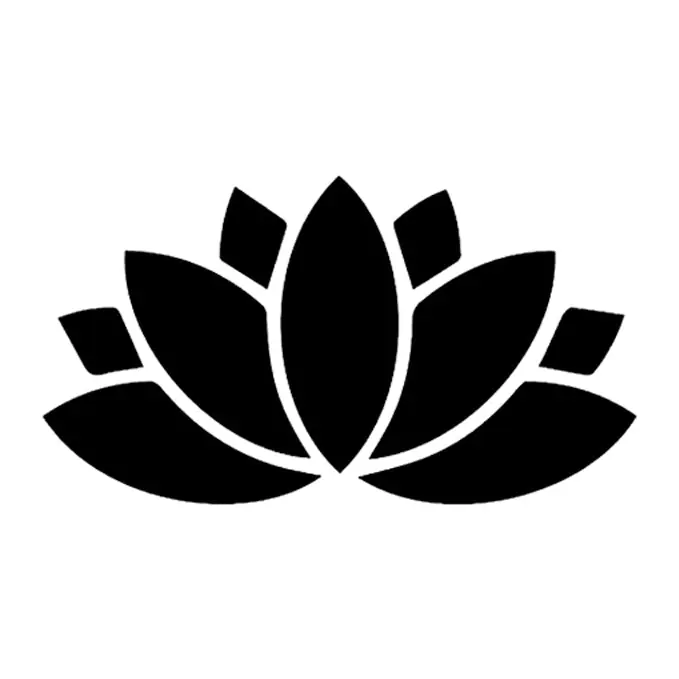 Tatuagem temporária Flores — Flor de lótus preta. Inclui lótus