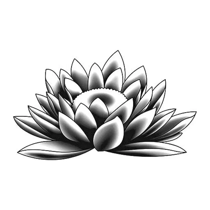 Tatuagem temporária Flores — Flor de lótus realista. Inclui lótus