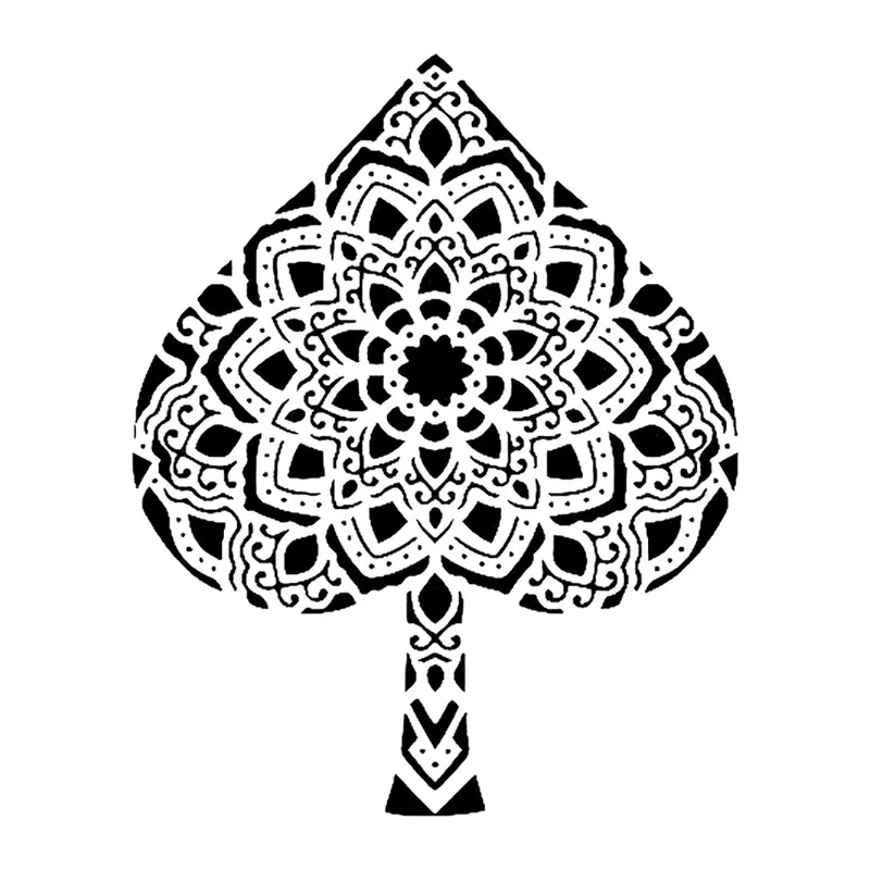 Tatuagem temporária Mandalas e Ornamentos — Folha-mandala. Inclui mandala, folha