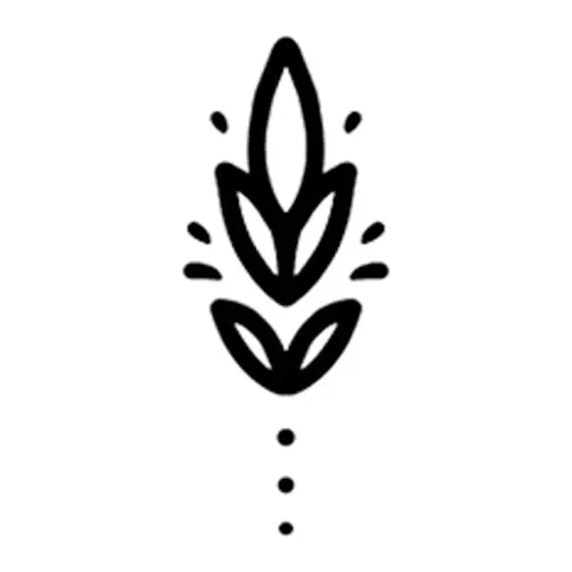 Tatuagem temporária Folhas e Plantas — Folha ornamental pequena. Inclui folha