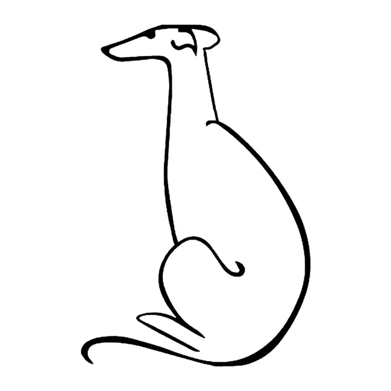 Tatuagem temporária Cachorros — Galgo em linha. Inclui galgo