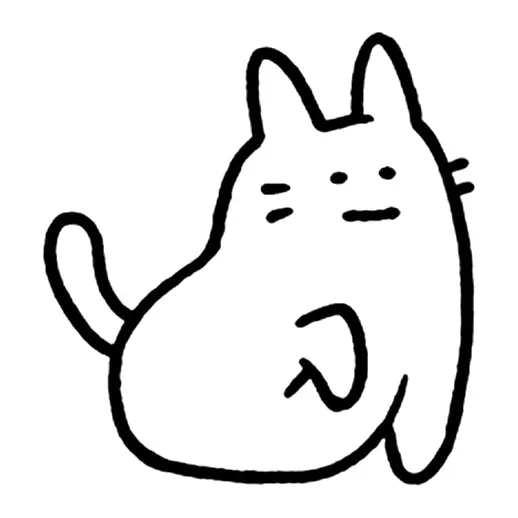 Tatuagem temporária Bichinhos Fofos — Gatinho fofo sentado. Inclui gato