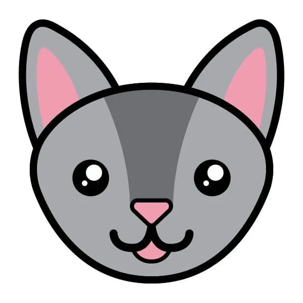 Tatuagem temporária Gatos — Gato cinza fofo. Inclui gato
