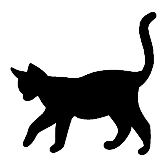 Tatuagem temporária Gatos — Gato preto caminhando. Inclui gato