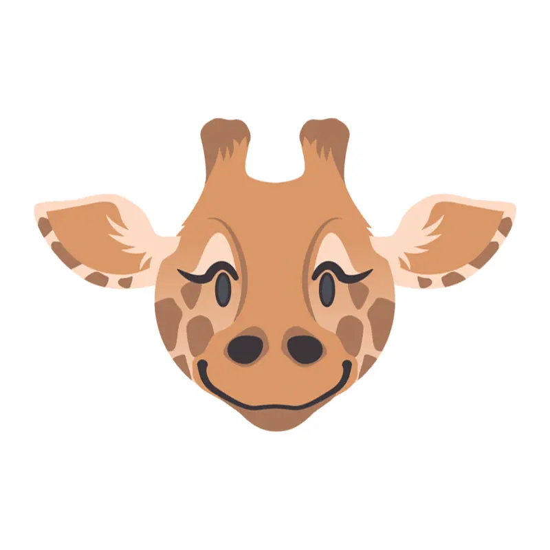 Tatuagem temporária Animais Selvagens — Girafa fofa. Inclui girafa