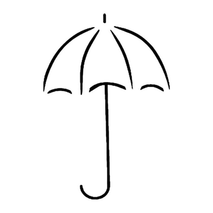 Tatuagem temporária Objetos — Guarda-chuva. Inclui guarda-chuva