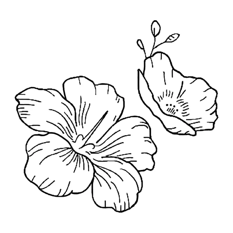 Tatuagem temporária Flores — Hibisco. Inclui hibisco
