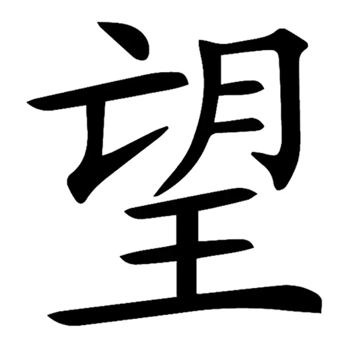 Tatuagem temporária Oriental — Ideograma esperança. Inclui ideograma