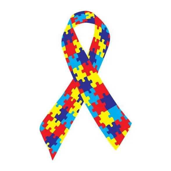 Tatuagem temporária Símbolos — Laço do autismo. Inclui laço