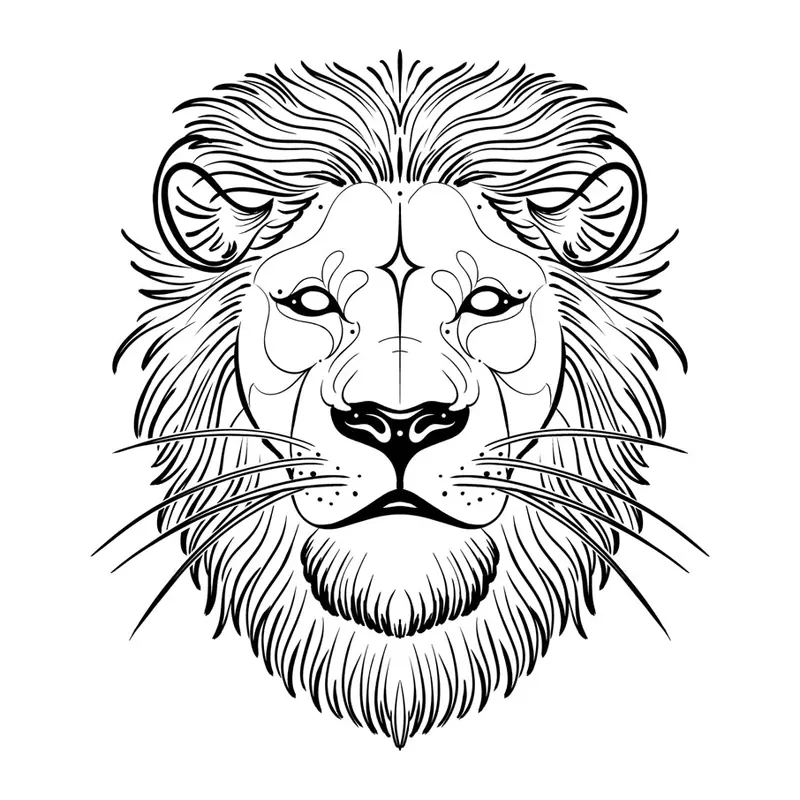 Tatuagem temporária Animais Selvagens — Leão — rosto realista. Inclui leão