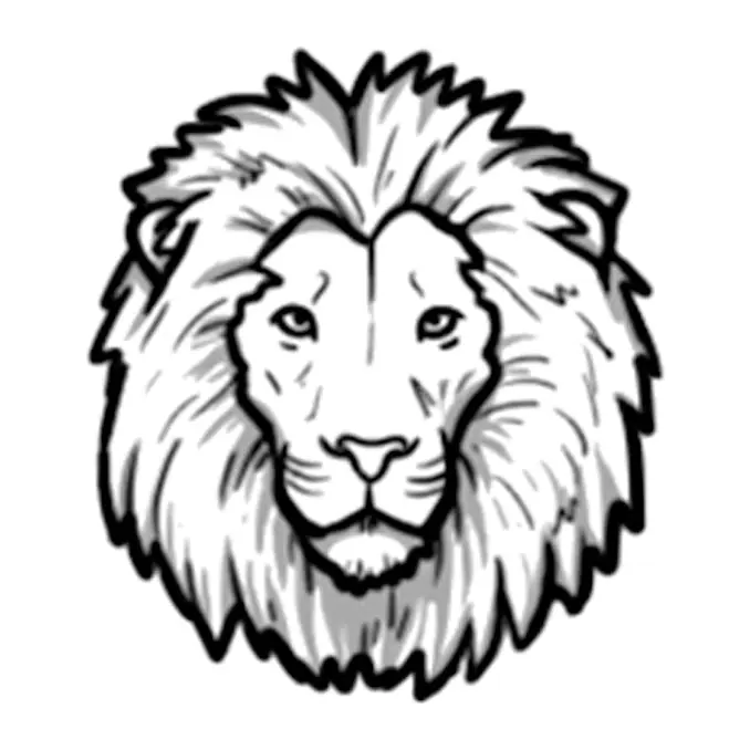Tatuagem temporária Animais Selvagens — Leão — rosto. Inclui leão