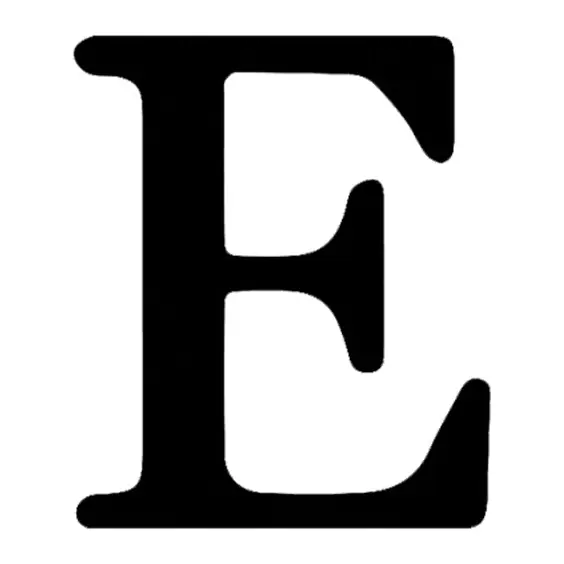 Tatuagem temporária Letras e Frases — Letra E. Inclui letra