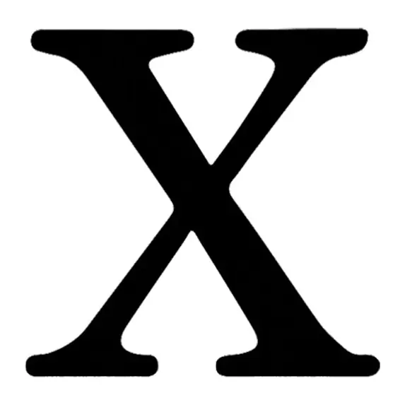 Tatuagem temporária Letras e Frases — Letra X. Inclui letra