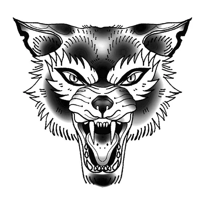 Tatuagem temporária Animais Selvagens — Lobo bravo. Inclui lobo