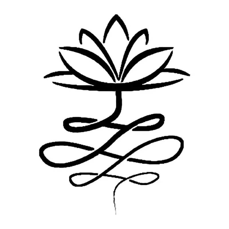 Tatuagem temporária Símbolos — Lótus com infinito. Inclui lótus, infinito