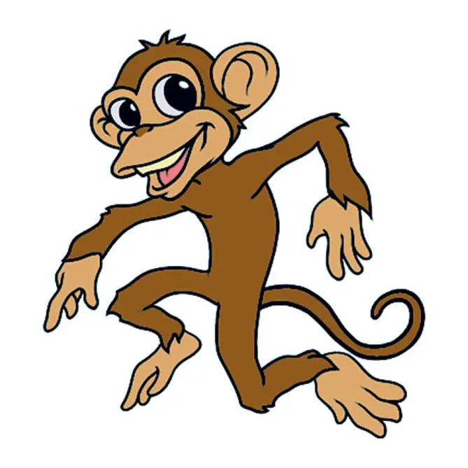 Tatuagem temporária Animais Selvagens — Macaco dançando. Inclui macaco