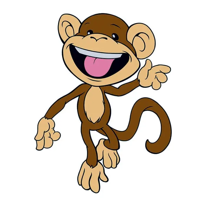 Tatuagem temporária Animais Selvagens — Macaco feliz. Inclui macaco