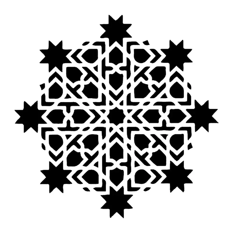 Tatuagem temporária Mandalas e Ornamentos — Mandala árabe de estrelas. Inclui mandala, estrelas