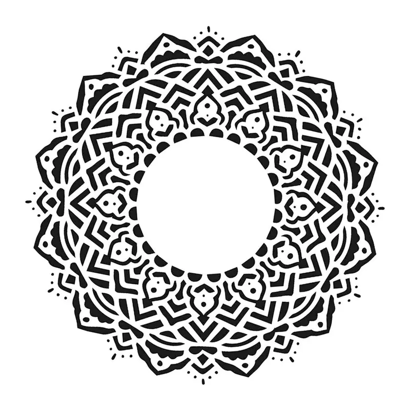 Tatuagem temporária Mandalas e Ornamentos — Mandala circular. Inclui mandala