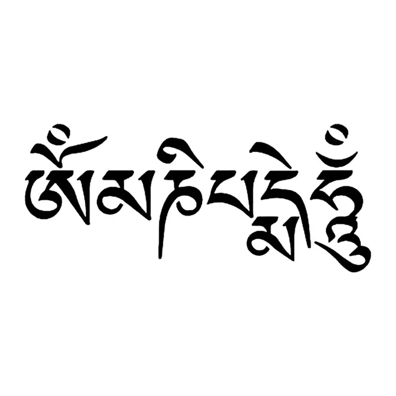 Tatuagem temporária Espiritual e Religioso — Mantra tibetano. Inclui mantra