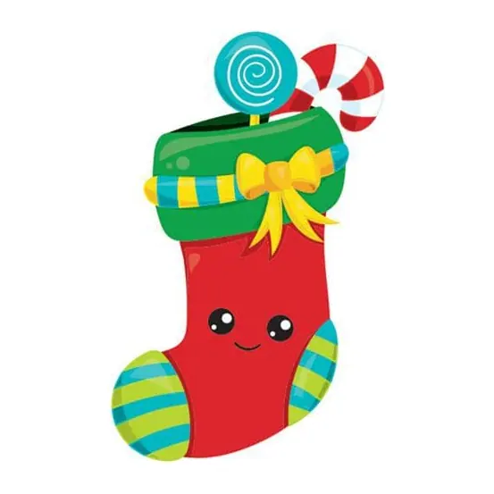 Tatuagem temporária Datas e Festas — Meia de Natal fofa. Inclui meia