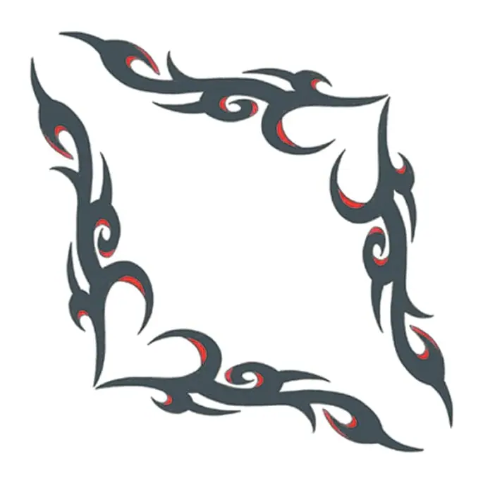 Tatuagem temporária Tribal e Nórdico — Moldura tribal. Inclui moldura