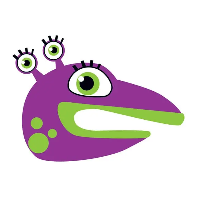 Tatuagem temporária Bichinhos Fofos — Monstrinho roxo. Inclui monstrinho